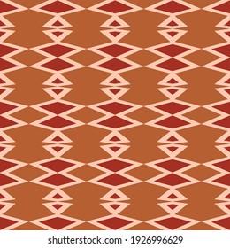 Abstraktes ethnisches Muster aus geometrischen Stoffen, Vektorgrafik-Stil nahtlos. Design für Stoff, Vorhang, Hintergrund, Teppich, Tapete, Kleidung, Umhüllung, Batik, Gewebe, Fliesen, Keramik

