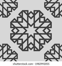 Patrón étnico abstracto de tela geométrica