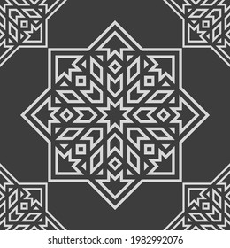 Geometric fabric abstract ethnic pattern
