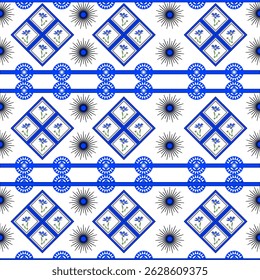 Geometric fabric collection seamless patterns
