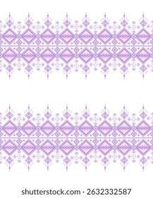 Ein einzigartiges Muster, das geometrische Formen mit floralen Designs verbindet, ideal für Textilien, Teppiche, Dekorationen und künstlerische Hintergründe