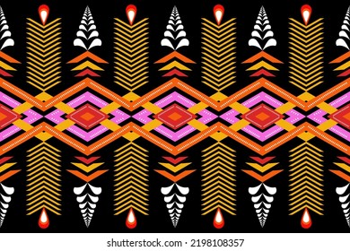 geometric fabric ethnic pattern Background design, carpet, wallpaper, clothing, wrap, batik, cloth, illustration vector.