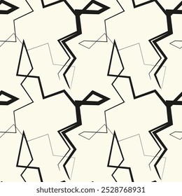 Geometric fabric fashion style with repeat contemporary line design