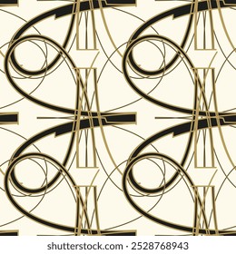 Geometric fabric fashion style with repeat contemporary line design