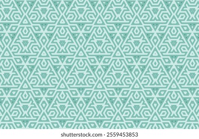 Geometric fabric green design pattern