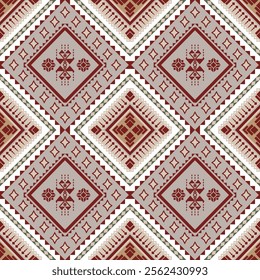 Geometric fabric pattern. Ethnic pattern. Seamless pattern.ethnic design pattern for background, rug, wallpaper, clothing, wrap, batik, fabric, embroidery style vector illustration