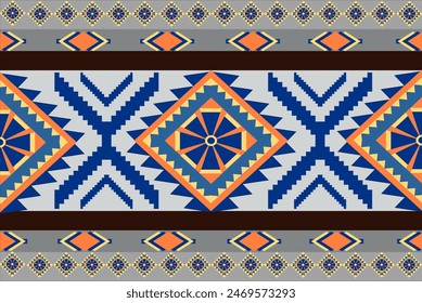 Geometric fabric pattern Inspired by Thai tradition as a background image design.