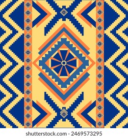 Geometric fabric pattern Inspired by Thai tradition as a background image design.
