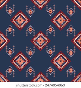 Patrón de tela geométrica Inspirado en la tradición tailandesa como diseño de Imagen de fondo.