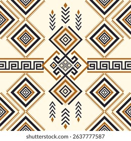 Geometric fabric pattern, a newly created fabric pattern that can be used in fabric or object design, interior decoration. Brown tone, 