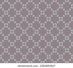 geometric fabric pattern Purple tone, vintage style Beautiful full pattern for textiles, shirts, carpets, curtains, pillows and as needed.