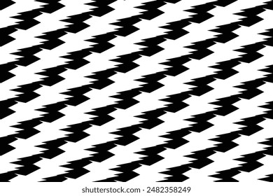 Los patrones geométricos de la tela son abstractos en blanco y negro. Los patrones de tela deportiva son elegantes y se pueden utilizar como diseños para ropa deportiva. Patrones de rayas para la moda deportiva. ikat hermosa .