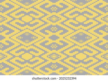 Geometric fabric patterns. Abstract shapes pattern in ethnic style. Vector style weaving concept. Design for embroidery and other textile products.