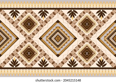 Geometric fabric patterns. Abstract shapes pattern in ethnic style. Vector style weaving concept. Design for embroidery and other textile products.