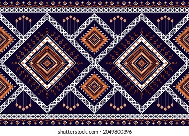 Geometric fabric patterns. Abstract shapes pattern in ethnic style. Vector style weaving concept. Design for embroidery and other textile products.