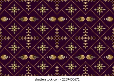 Patrones de tela geométrica. El resumen da forma a un patrón de estilo étnico. Concepto de tejido de estilo vectorial. Diseño para bordados y otros productos textiles.