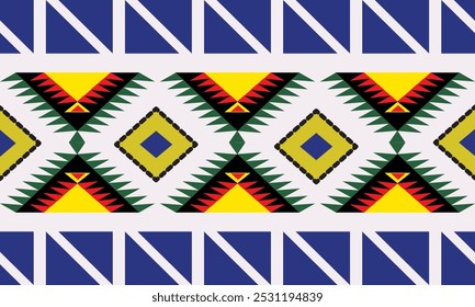 Os padrões de tecido geométrico são compostos de triângulos e quadrados sem costura, adequados para têxteis, tapetes, roupas e decoração