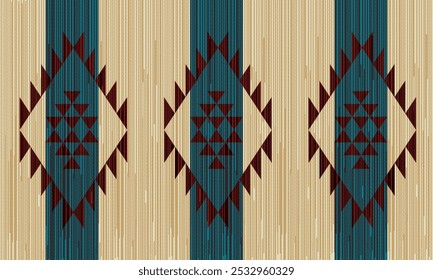 Os padrões de tecido geométrico são compostos de triângulos e quadrados sem costura, adequados para têxteis, tapetes, roupas e decoração