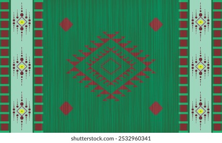 Geometric fabric patterns are made up of seamless triangles and squares, suitable for textiles, carpets, clothing, and decoration