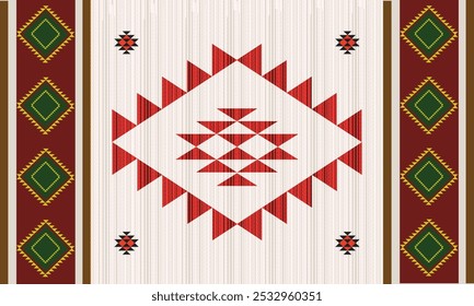 Geometric fabric patterns are made up of seamless triangles and squares, suitable for textiles, carpets, clothing, and decoration