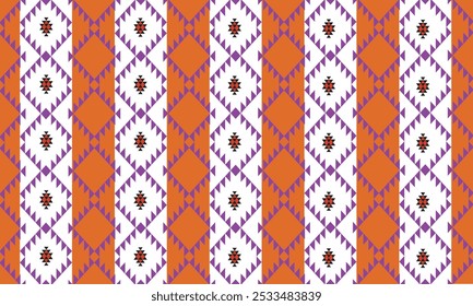 Los patrones geométricos de la tela se componen de triángulos y cuadrados inconsútiles, convenientes para las materias textiles, las alfombras, la ropa, y la decoración