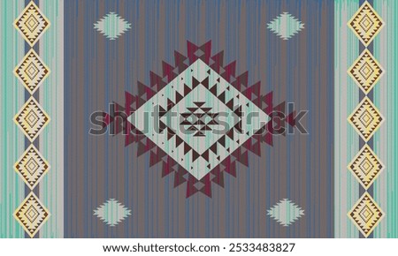 Geometric fabric patterns are made up of seamless triangles and squares, suitable for textiles, carpets, clothing, and decoration