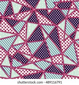 Geometric fabric seamless pattern