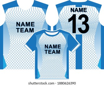 Geometric fabric textile for Sport t-shirt, jersey mockup for . uniform front and back view.  Baground