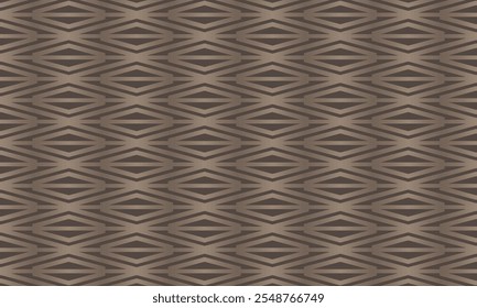 Geometric fabric textures. Abstract textiles motif in dark brown background.