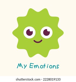 Geometric face emotions. Design for element, decoration, sticker, poster. Different shapes