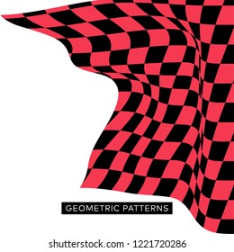 Geometric Fashion pattern. Repeating geometric glitch patterns. Contemporary graphic design. 