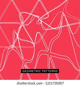 Geometric Fashion pattern. Repeating geometric glitch patterns. Contemporary graphic design. 