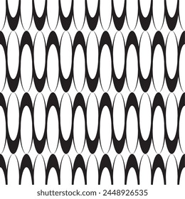 Geometric fashion seamless pattern. Monochrome decorative print.
