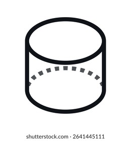 Geometric figure. Black vector illustration.