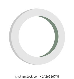 
geometric figure circle pattern on white background vector
