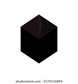geometric figure cube isolated icon vector illustration design