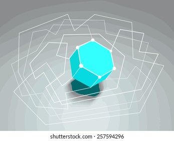 geometric figure. hexahedron