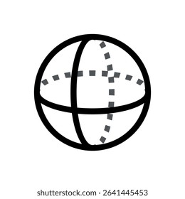 Geometric figure icon. Black vector illustration.