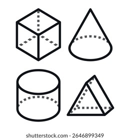 Symbol für geometrische Figur. Vektorgrafik.