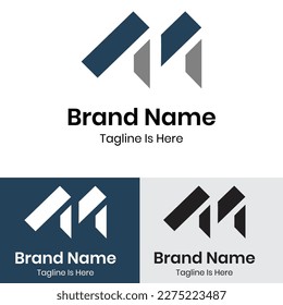 Geometric figure m logo design