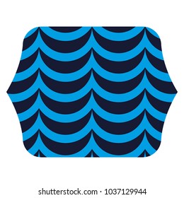 geometric figure with nature pattern waves background
