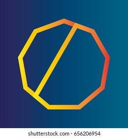 geometric figure nonagon logo vector
