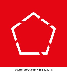 Geometric figure pentagon logo