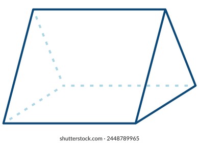 Geometric figure of a pyramid, Triangle in the form of a rhombus, diamond-shaped frame isolated on a white background