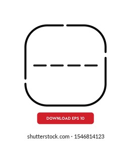 Geometric figure symbol, line outline vector icon