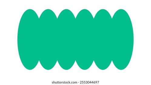 Geometric figure uneven wave edge