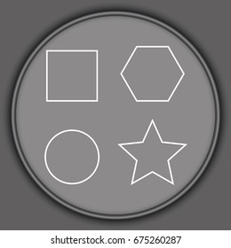 geometric figure vector icon