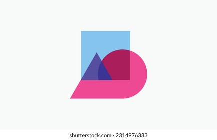 Geometric figure vector icon. Colorful design geometric figure