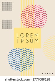 geometric figures with abstract banner modern poster vector illustration design