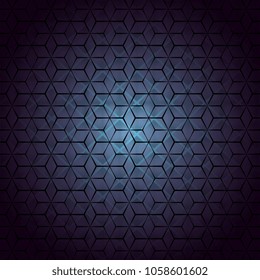 geometric figures with blue background